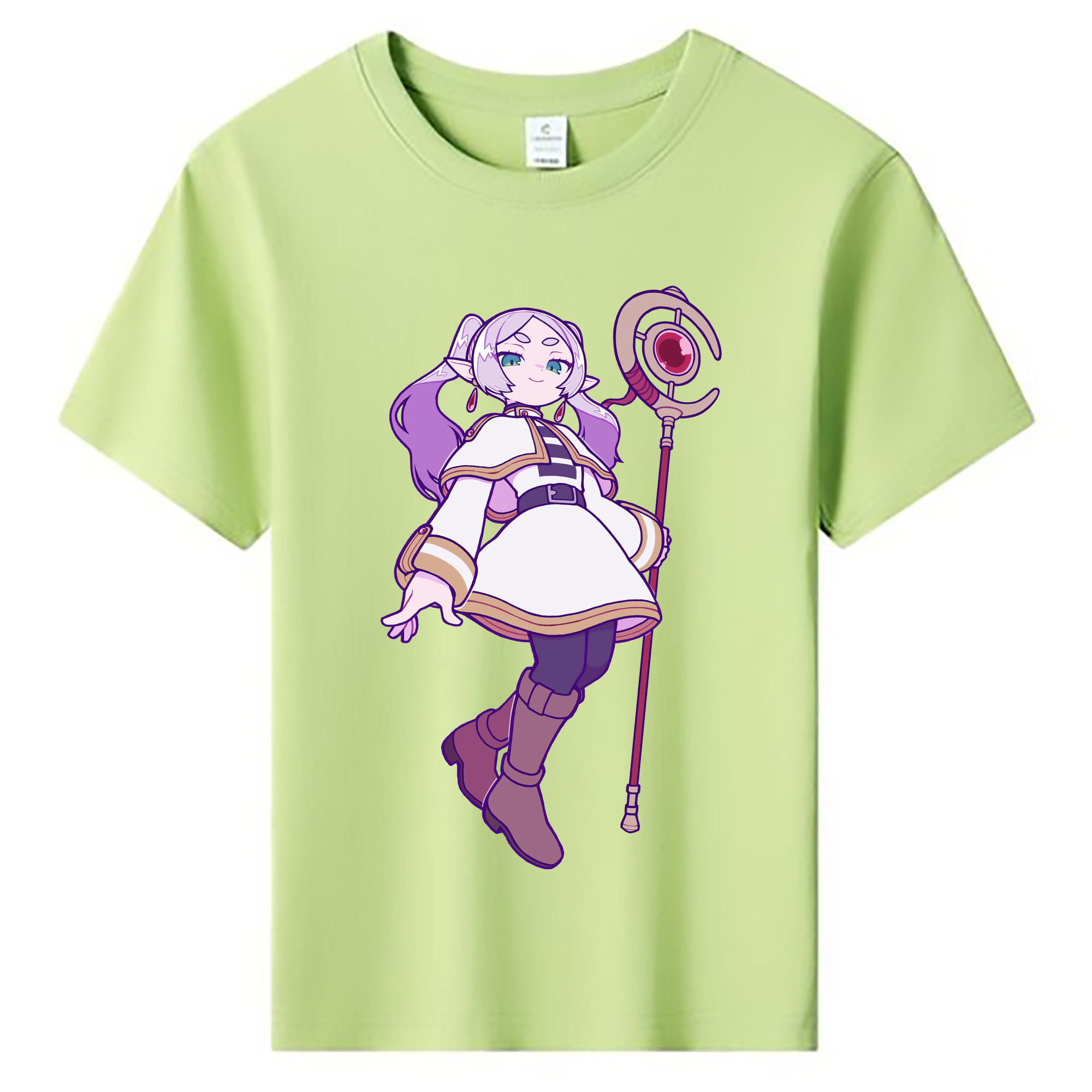 （画像用） 葬送のフリーレン Frieren 綿100％キッズTシャツ（フロントプリント）